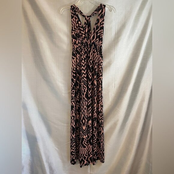 Studio  by Yde Black and Pink Aztec Maxi Dress Ladies M - Picture 4 of 16